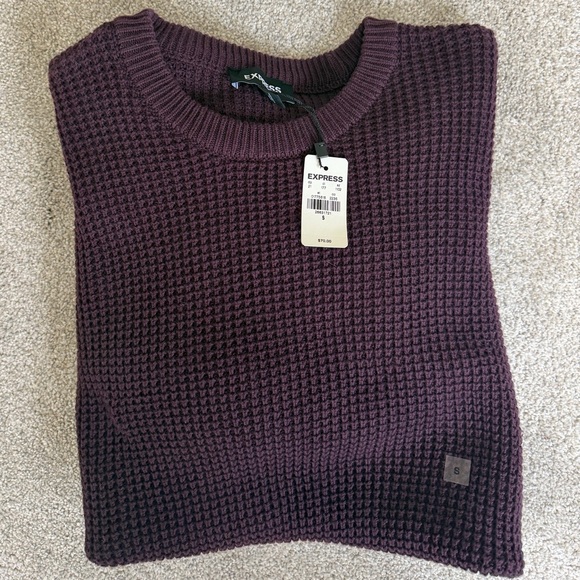 Express Other - Express men Deep Purple Crew Neck Sweater
